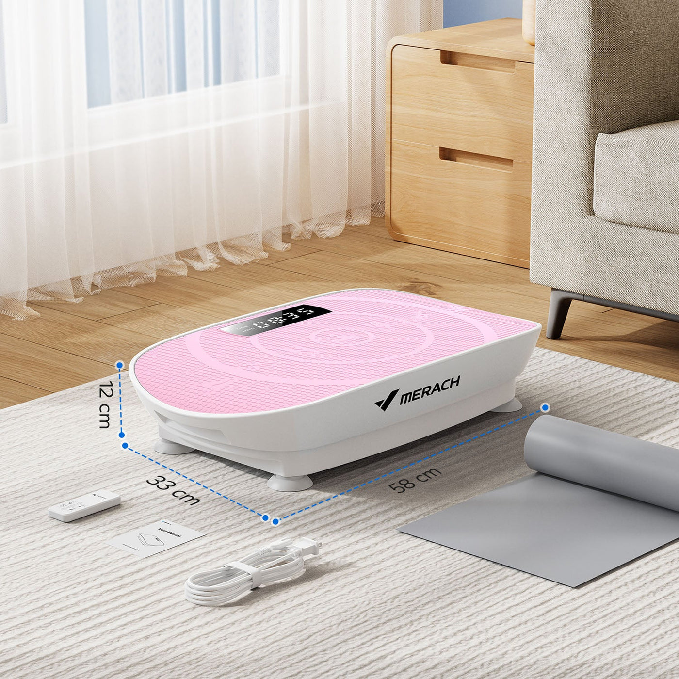 Merach Vibration Plate - Weight limit upto 330 LBs