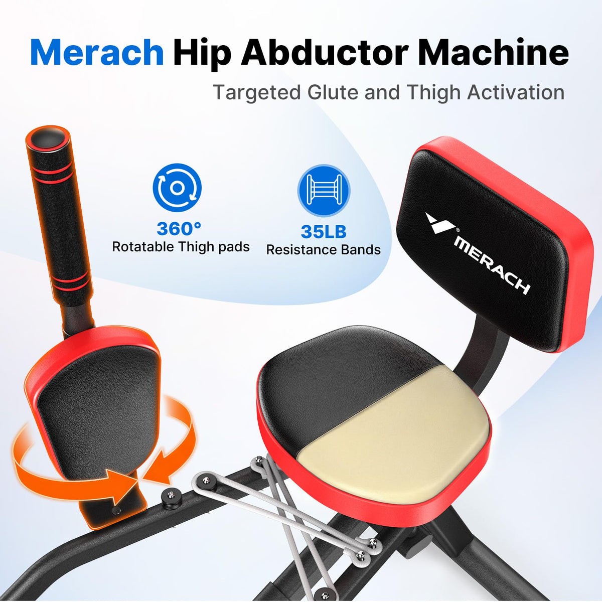 Hip Abductor Machine - Resistance upto 80 LBs