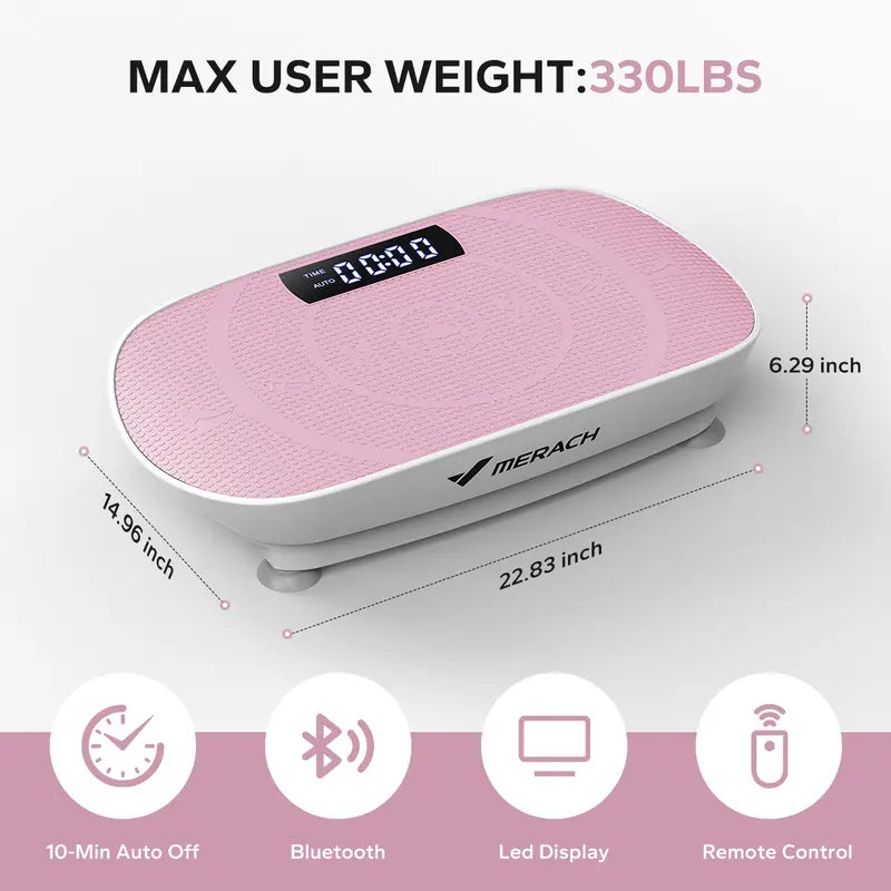 Merach Vibration Plate - Weight limit upto 330 LBs